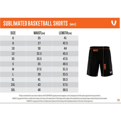 Mens Shorts Sizes